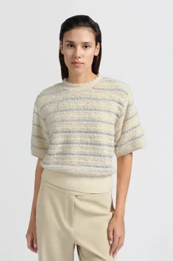 Yaya Jeans & Casuals|Truien & Vesten^Dames sweater ecru