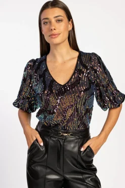 Aaiko Jeans & Casuals|Tops & T-shirts^Dames top blauw