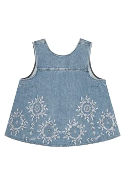 Ganni Designer|Tops & T-shirts^Dames top blauw