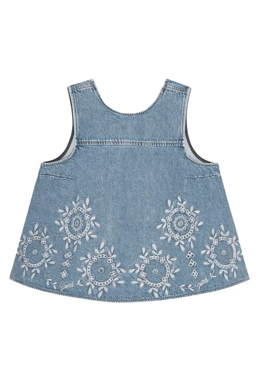 Ganni Designer|Tops & T-shirts^Dames top blauw