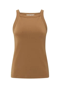 Yaya Jeans & Casuals|Tops & T-shirts^Dames top bruin