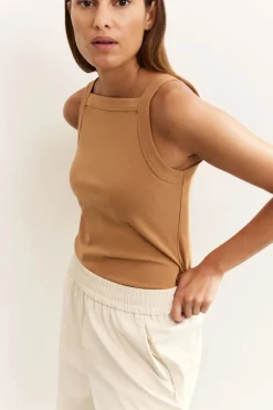 Yaya Jeans & Casuals|Tops & T-shirts^Dames top bruin