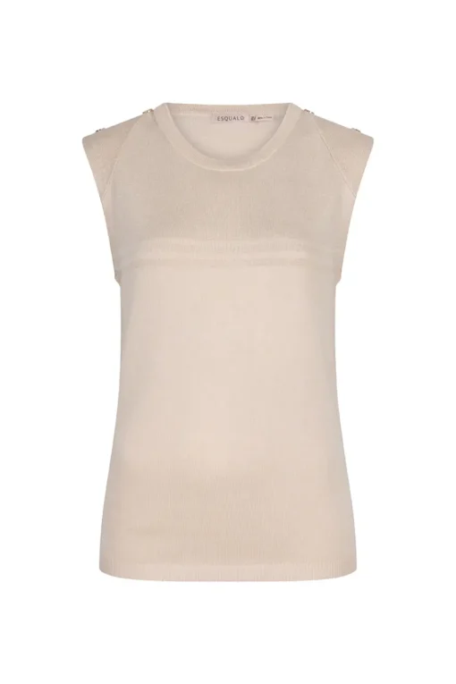 Esqualo Jeans & Casuals|Tops & T-shirts^Dames top ecru