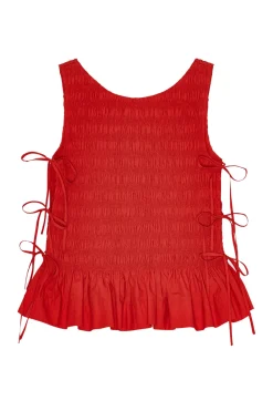 Ganni Designer|Tops & T-shirts^Dames top rood