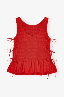 Ganni Designer|Tops & T-shirts^Dames top rood