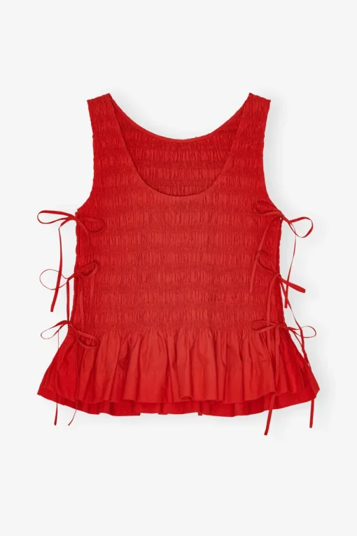 Ganni Designer|Tops & T-shirts^Dames top rood