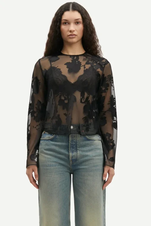 Samsøe Samsøe Jeans & Casuals|Tops & T-shirts^Dames top zwart