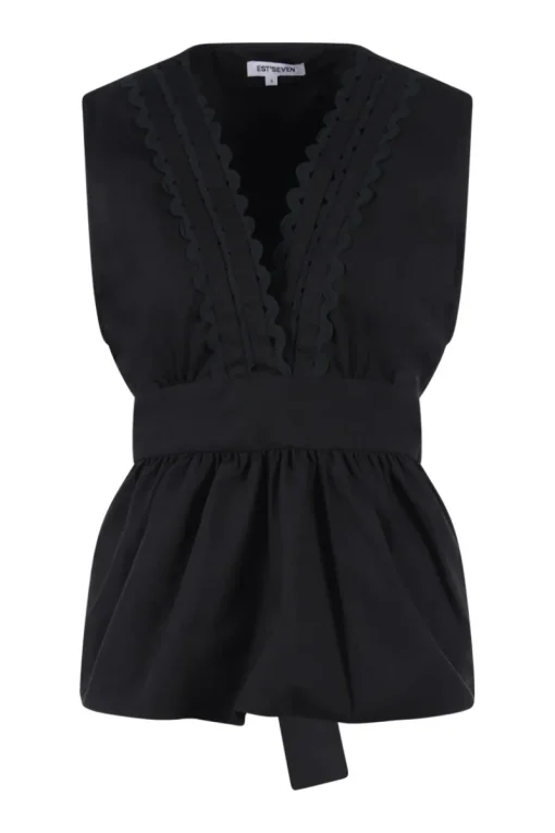 EST&qout;SEVEN Outlet^Dames top zwart