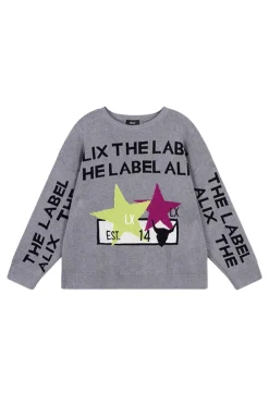 Alix the Label Jeans & Casuals|Truien & Vesten^Dames trui grijs