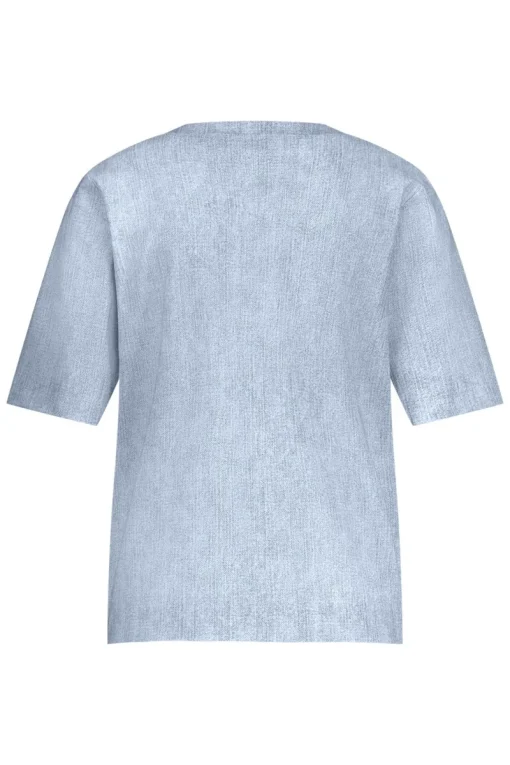 Studio Anneloes Jeans & Casuals|Tops & T-shirts^Dames t-shirt korte mouw blauw