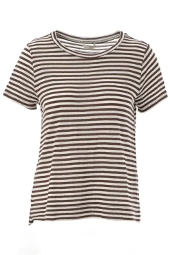 JcSophie Tops & T-shirts^Dames t-shirt korte mouw bruin