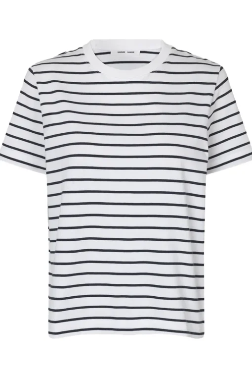 Samsøe Samsøe Jeans & Casuals|Tops & T-shirts^Dames t-shirt korte mouw blauw