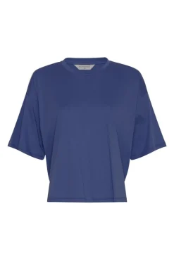 Msch Jeans & Casuals|Tops & T-shirts^Dames t-shirt korte mouw blauw