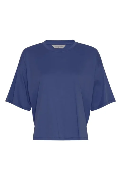 Msch Jeans & Casuals|Tops & T-shirts^Dames t-shirt korte mouw blauw