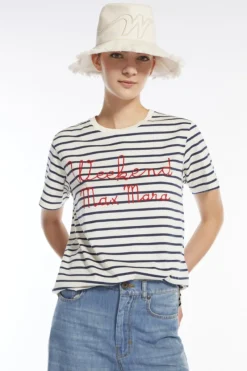 Max Mara Weekend Modern Classics|Tops & T-shirts^Dames t-shirt korte mouw blauw