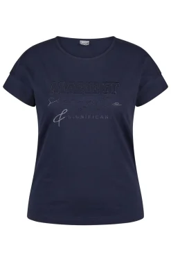 Rabe Modern Classics|Tops & T-shirts^Dames t-shirt korte mouw blauw