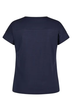 Rabe Modern Classics|Tops & T-shirts^Dames t-shirt korte mouw blauw