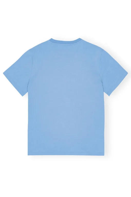 Ganni Designer|Tops & T-shirts^Dames t-shirt korte mouw blauw
