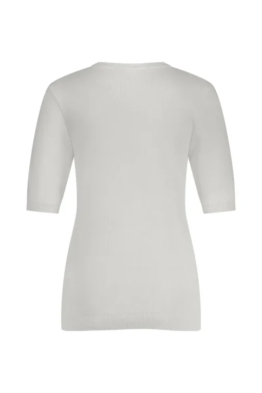 Studio Anneloes Jeans & Casuals|Tops & T-shirts^Dames t-shirt korte mouw ecru