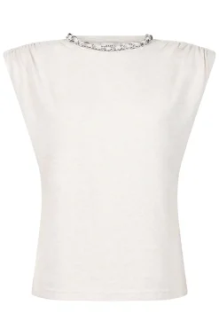 Aaiko Jeans & Casuals|Tops & T-shirts^Dames t-shirt korte mouw ecru