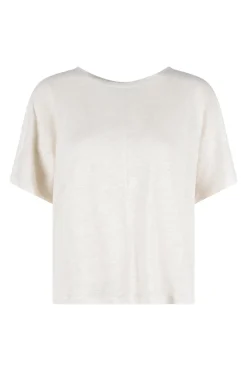 Repeat Modern Classics|Tops & T-shirts^Dames t-shirt korte mouw ecru