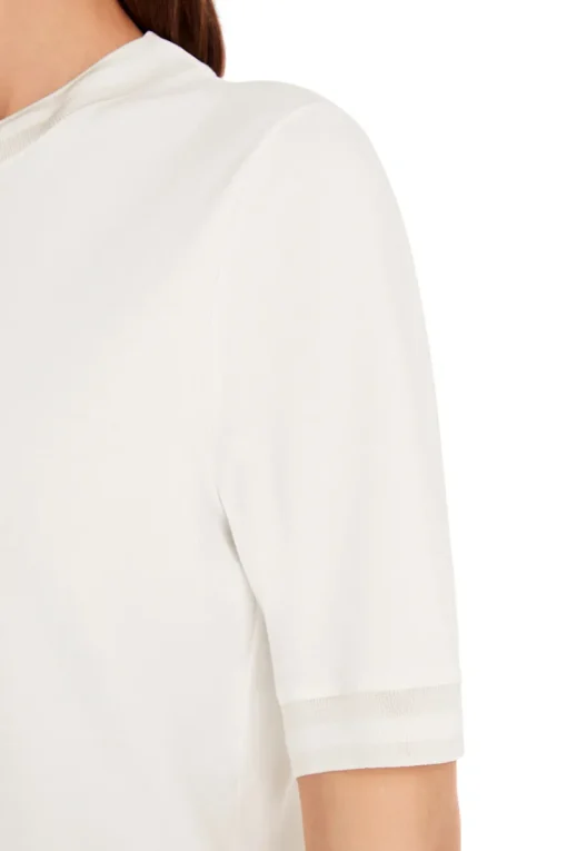 Marc Cain Modern Classics|Tops & T-shirts^Dames t-shirt korte mouw ecru