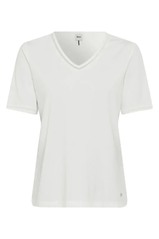 Brax Modern Classics|Tops & T-shirts^Dames t-shirt korte mouw ecru