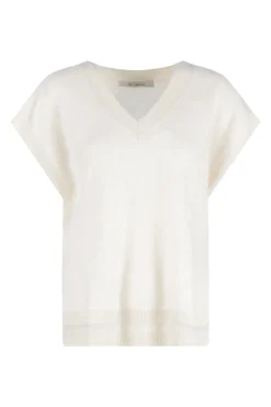 Absolut Cashmere Designer|Tops & T-shirts^Dames t-shirt korte mouw ecru