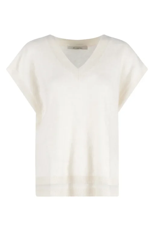 Absolut Cashmere Designer|Tops & T-shirts^Dames t-shirt korte mouw ecru