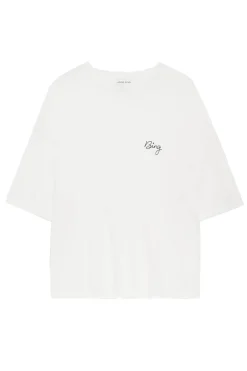 Anine Bing Designer|Tops & T-shirts^Dames t-shirt korte mouw ecru