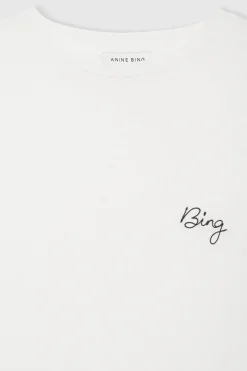 Anine Bing Designer|Tops & T-shirts^Dames t-shirt korte mouw ecru
