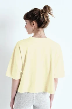 American Vintage Jeans & Casuals|Tops & T-shirts^Dames t-shirt korte mouw geel