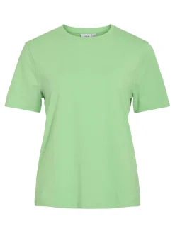 Vila Jeans & Casuals|Tops & T-shirts^Dames t-shirt korte mouw groen