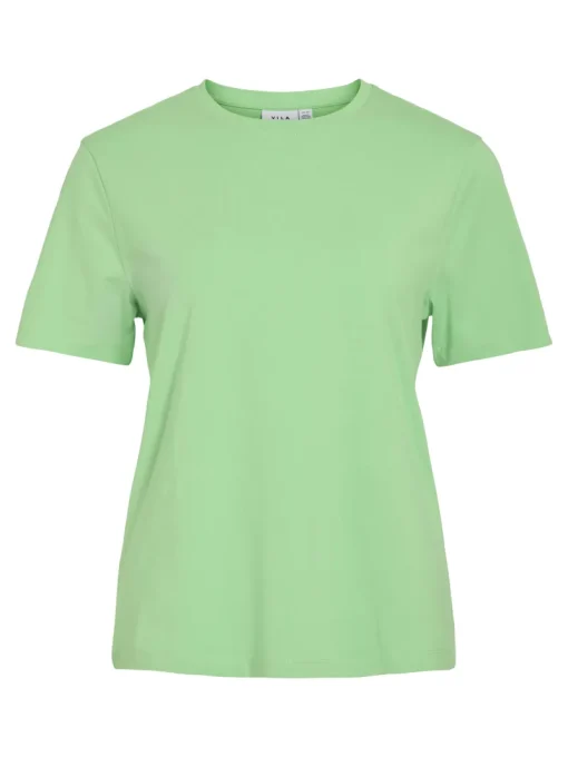 Vila Jeans & Casuals|Tops & T-shirts^Dames t-shirt korte mouw groen