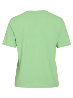 Vila Jeans & Casuals|Tops & T-shirts^Dames t-shirt korte mouw groen