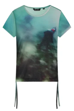 Olaf Hussein Outlet^Dames t-shirt korte mouw groen
