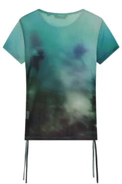 Olaf Hussein Outlet^Dames t-shirt korte mouw groen
