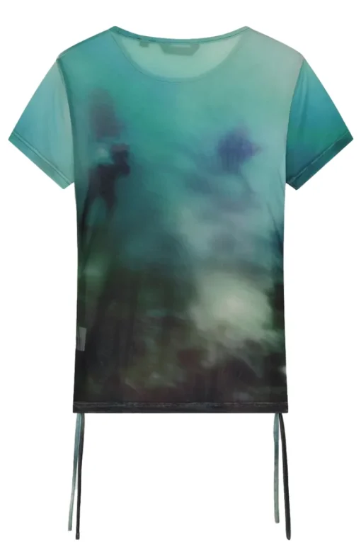 Olaf Hussein Outlet^Dames t-shirt korte mouw groen
