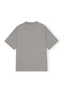 Ganni Designer|Tops & T-shirts^Dames t-shirt korte mouw grijs