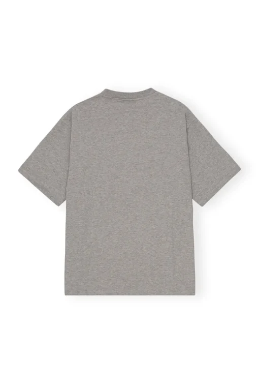 Ganni Designer|Tops & T-shirts^Dames t-shirt korte mouw grijs