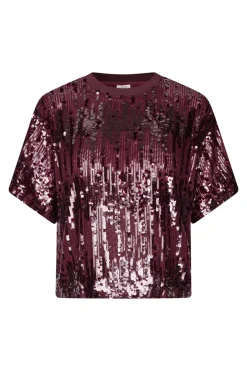 Baum und Pferdgarten Jeans & Casuals|Tops & T-shirts^Dames t-shirt korte mouw paars
