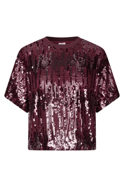 Baum und Pferdgarten Jeans & Casuals|Tops & T-shirts^Dames t-shirt korte mouw paars