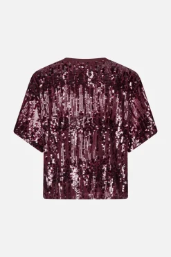Baum und Pferdgarten Jeans & Casuals|Tops & T-shirts^Dames t-shirt korte mouw paars