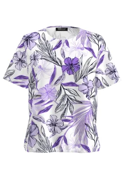 Frank Walder Modern Classics|Tops & T-shirts^Dames t-shirt korte mouw paars