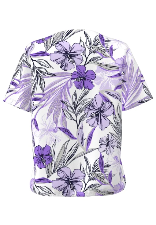 Frank Walder Modern Classics|Tops & T-shirts^Dames t-shirt korte mouw paars