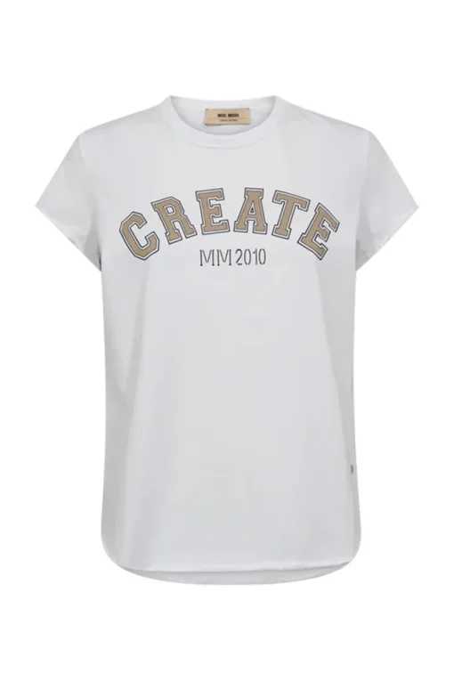Mos Mosh Jeans & Casuals|Tops & T-shirts^Dames t-shirt korte mouw wit