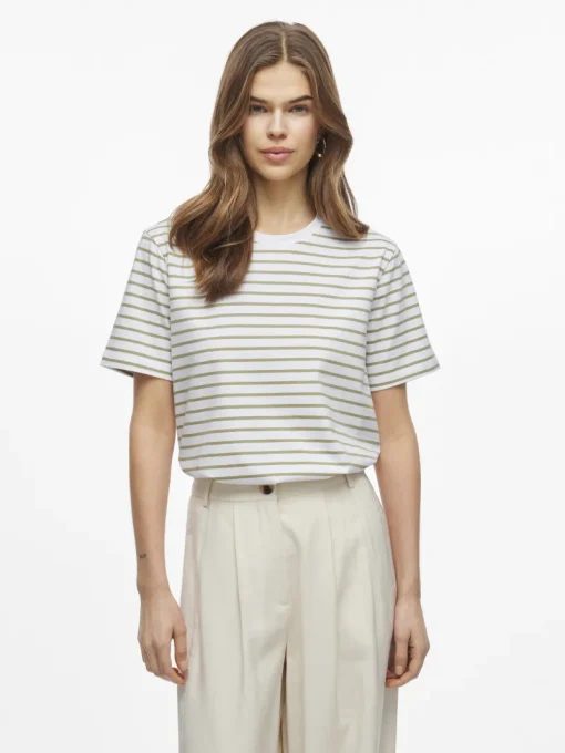 Vila Jeans & Casuals|Tops & T-shirts^Dames t-shirt korte mouw wit
