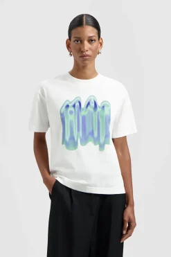 Olaf Hussein Jeans & Casuals|Tops & T-shirts^Dames t-shirt korte mouw wit