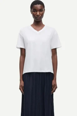 Samsøe Samsøe Jeans & Casuals|Tops & T-shirts^Dames t-shirt korte mouw wit