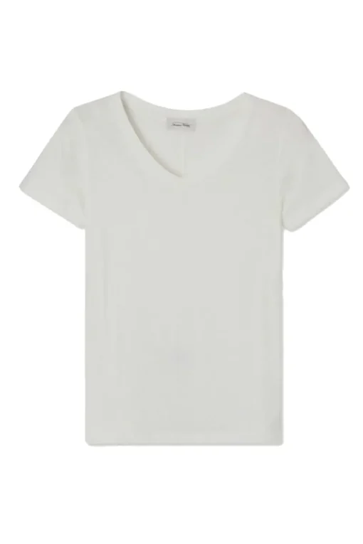 American Vintage Jeans & Casuals|Tops & T-shirts^Dames t-shirt korte mouw wit